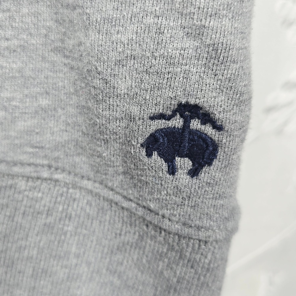 Brooks Brothers Sweatshirt Mens XXL Gray 1/4 Zip Pullover Embroidered Horse Logo - Picture 3 of 10